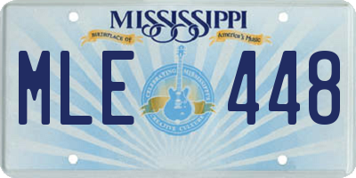 MS license plate MLE448