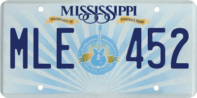 MS license plate MLE452