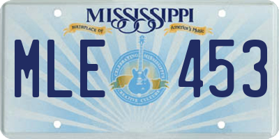MS license plate MLE453