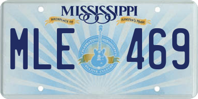 MS license plate MLE469