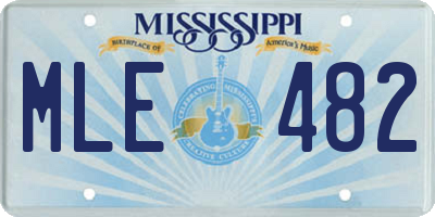 MS license plate MLE482