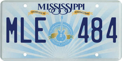MS license plate MLE484