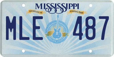 MS license plate MLE487
