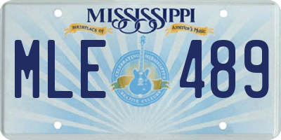 MS license plate MLE489