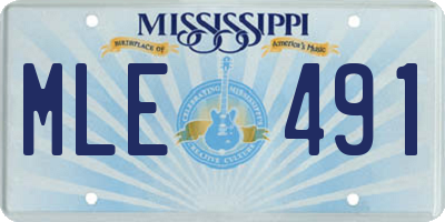 MS license plate MLE491