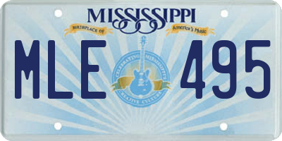 MS license plate MLE495