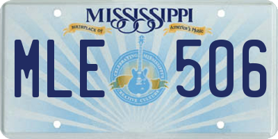 MS license plate MLE506
