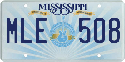 MS license plate MLE508