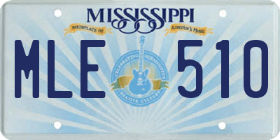 MS license plate MLE510
