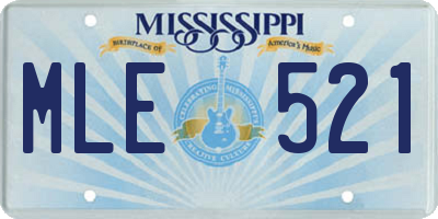 MS license plate MLE521