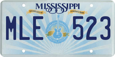 MS license plate MLE523