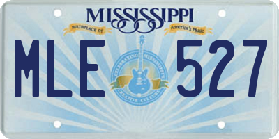 MS license plate MLE527