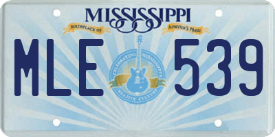 MS license plate MLE539