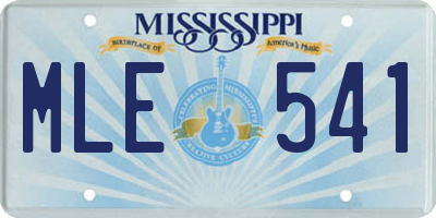 MS license plate MLE541