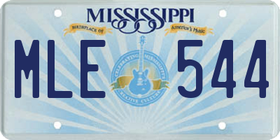 MS license plate MLE544