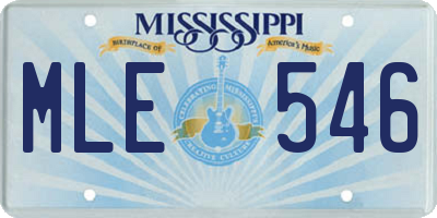 MS license plate MLE546