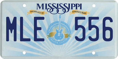 MS license plate MLE556