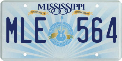 MS license plate MLE564