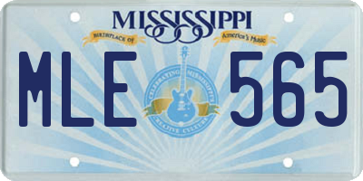 MS license plate MLE565