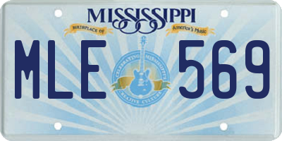 MS license plate MLE569