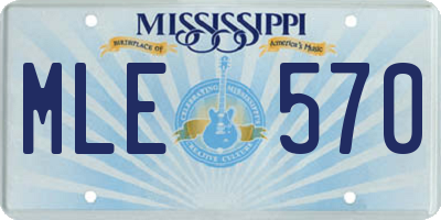 MS license plate MLE570