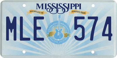 MS license plate MLE574