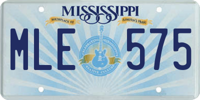 MS license plate MLE575