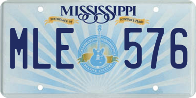 MS license plate MLE576