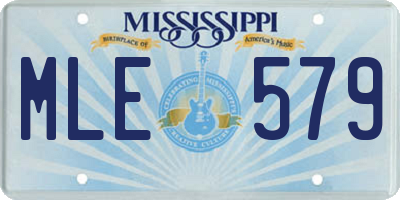 MS license plate MLE579
