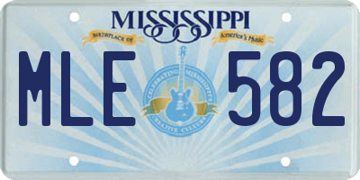 MS license plate MLE582