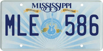MS license plate MLE586