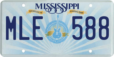 MS license plate MLE588