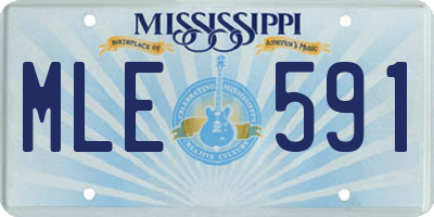 MS license plate MLE591