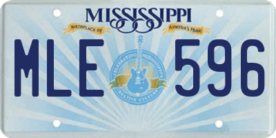 MS license plate MLE596