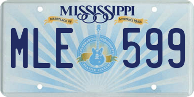 MS license plate MLE599
