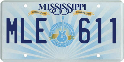 MS license plate MLE611