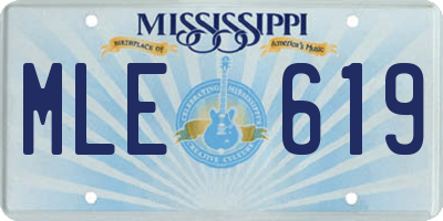 MS license plate MLE619