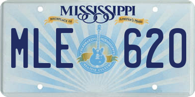 MS license plate MLE620