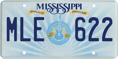 MS license plate MLE622