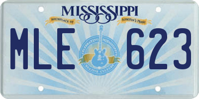 MS license plate MLE623