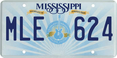 MS license plate MLE624