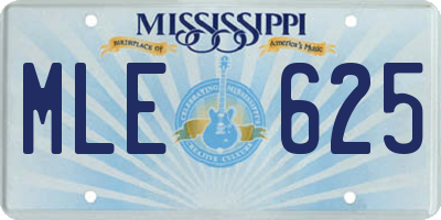 MS license plate MLE625