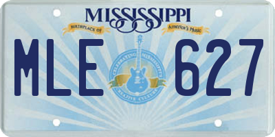 MS license plate MLE627