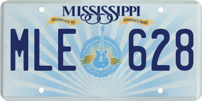 MS license plate MLE628