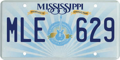 MS license plate MLE629