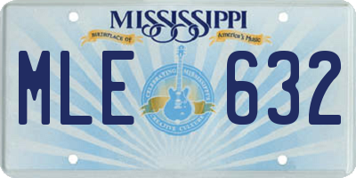 MS license plate MLE632
