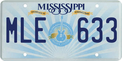 MS license plate MLE633