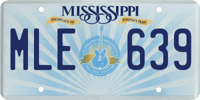 MS license plate MLE639