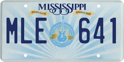 MS license plate MLE641