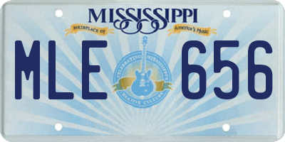 MS license plate MLE656